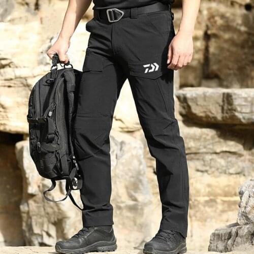 Tactical Outdoor Fishing Pants Multi-Pockets Men Breathable Camping Climbing Hiking Full Length Driving Sports Trousers