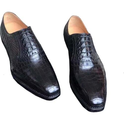 Hexiaofengdeedian new men dress shoes male fromal shoes crocodile leather shoe male shoes