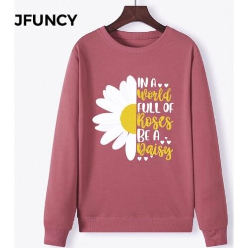JFUNCY 2020 Autumn Women Hoodies Plus Size Female Hoodie Sweatshirt Woman Pullover New Letter Print Long Sleeve Sportwear