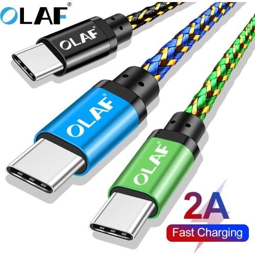 OLAF USB Type C Cable For Xiaomi Redmi note 7 mi 8 Fast Charging cable Type-c USB C Cable For Samsung S10 S9 S8 Oneplus 6t USB-C