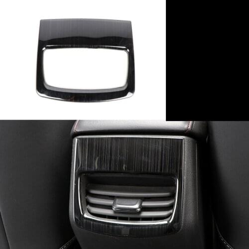 Lsrtw2017 Stainless Steel Car Rear Armrest Vent Outlet Cover Frame Trims for Chevrolet Orlando Onix 2018 2019 2020 Accessories