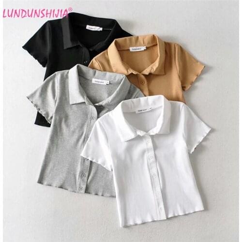 LUNDUNSHIJIA 2021 Spring Autumn Women Fashion Lace Short-Sleeve Cardigans Top Ladies Solid Knitting Thin Crop Tops 5 Colors