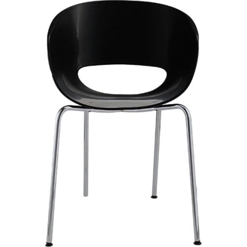 Set of 4 Wholesale Restaurant Steel Tube Leg High Quality PP Material Dining Chair Modern Design for Kitchen Dining Room