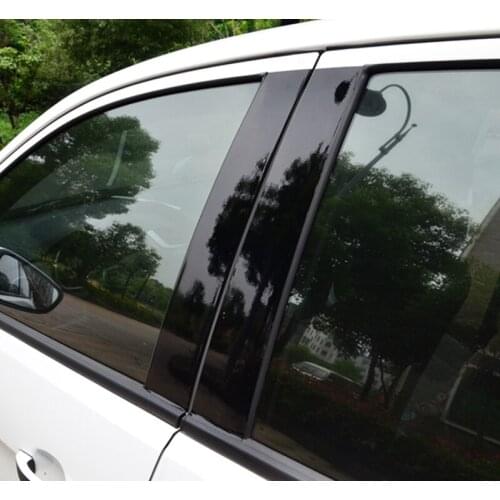 4pcs for Chevrolet sail 2010-2014 B column stickers carbon fibre sticker