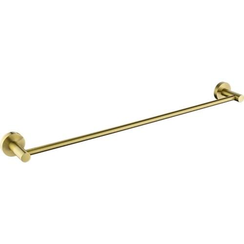 Brushed Gold Stainless Steel Towel Rack Towel Bar Bathroom Hanger Towel Rack Wall-mounted Shelf Single Rod Bathroom Accessories