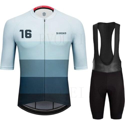 2022 New Siroko Ropa Ciclismo Jersey Bib Shorts Set Mountain Bike Set Bike Tights Triathlon Cycling Clothing Bike Uniform