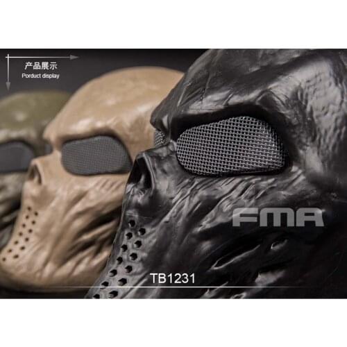 New FMA Tactical Military Skull Skeleton Full Face Ma sk of Terror Hunting Costume Party Halloween TB1231 BK/DE/OD