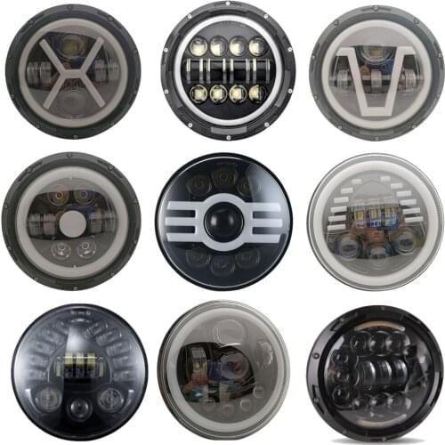 DOT 7 Inch Motorcycle LED Headlight for Harley Electra Glide Street Glide Fat Boy Road King Heritage Softail Switchback Headlamp