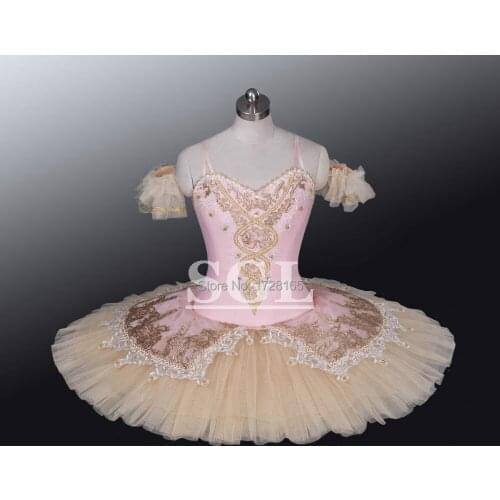 Adult Pink Ballet Tutus Classical Ballet Tutu For Performance Stage Costume For Spanish Dance Girls Dance Wear AT1154