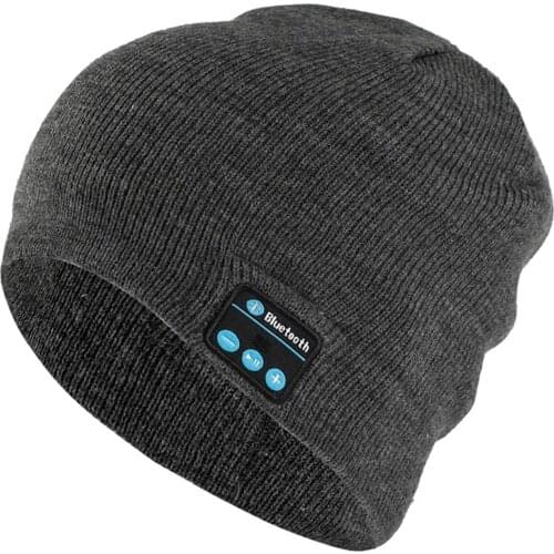 Bluetooth Music Headset Beanie Built-in Stereo Speaker Knitted Hat for Men Women Running Cap Outdoor Sports FK88
