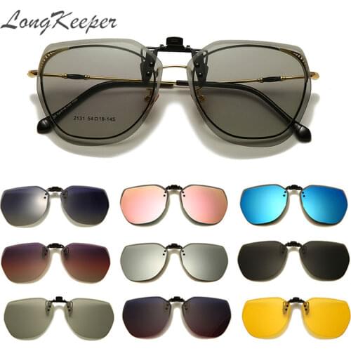 Flip Up Clip on Sun Glasses For Men Women Photochromic Driving Sunglasses Fishing Polarized Night Vision Goggle Oculos De Sol