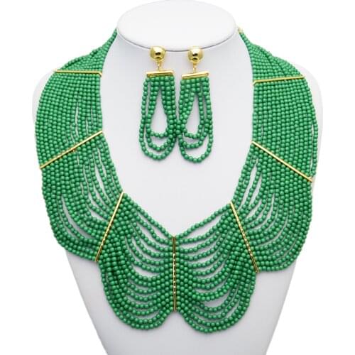 Yulaili Latest Design Pakistani Artificial Purple Crystal Jewelry Set Exquisite Two-piece Necklace And Earrings Jewelry Sets