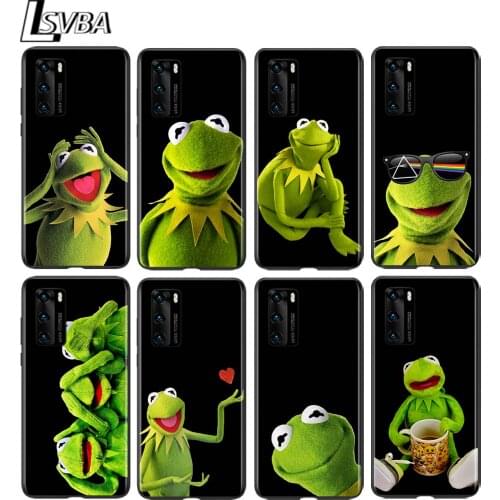 Funny The Frog for Huawei P50 P40 P30 P20 P10 Pro Lite E Plus 4G 5G P9 P8 Lite P Smart Z S Soft Black Phone Case