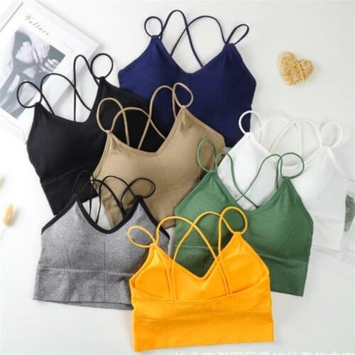 Lingerie Femme Sexy Padded Camisoles for Women Removable Cup Adjusted Straps Woman Lingerie 2020 Underwear & Sleepwears