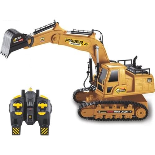 1:18 RC Simulation RC Excavator Toys 2.4GHz Remote Control 680 Degrees Rotation Workbench Electric Digger Toy Gifts