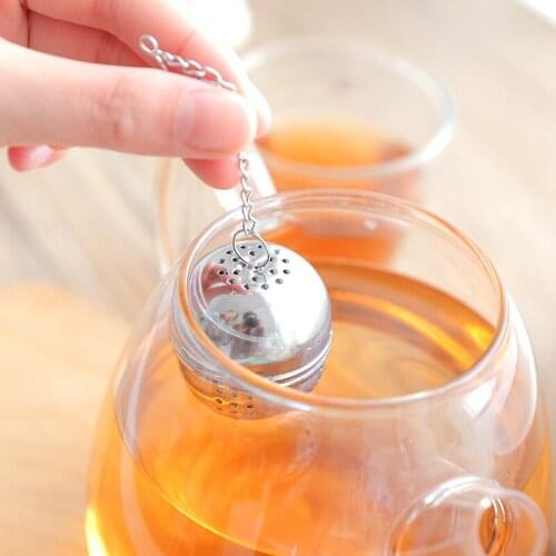 1pc Stainless Steel Ball Tea Infuser Mesh Filter Strainer hook Loose Tea Leaf Spice Home Kitchen Accessories