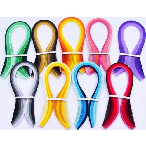 100 Stripe Quilling Paper Mixed Color 3/5mm Width Origami DIY Decoration Pressure Relief Gift Gradient Color Craft Paper