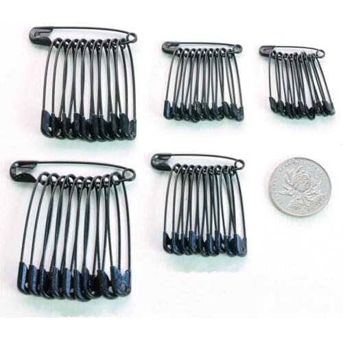 1000pcs Black Safty Pins for Garment Tags Strings/Cords Use DIY Clothes Accessories Black Pins Lenth 18mm-55mm Free Shipping
