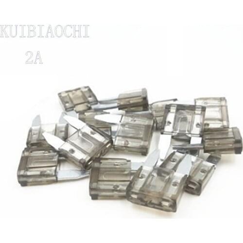 50pcs/lot 2A MINI Car Fuse Auto Car Truck ATC Mini Blade Trumpet Car Fuses 2A AMP Wire Set P5
