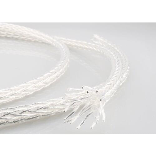 Hifi audio 8AG 5N pure copper Purity OCC Silver Plated Speaker Cable 16 Strands Audio speaker Wire