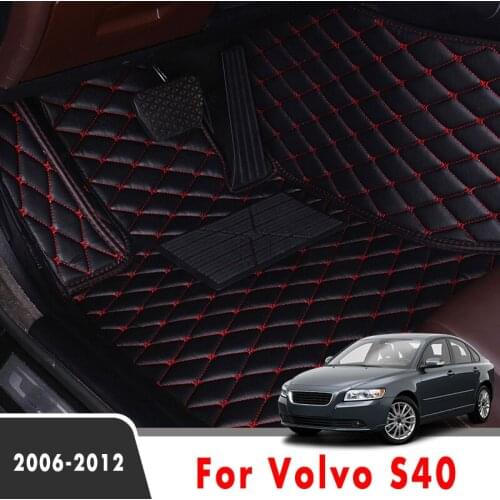 Car Floor Mats For Volvo S40 2012 2011 2010 2009 2008 2007 2006 Leather Rugs Carpets Custom Styling Auto Accessories Interior