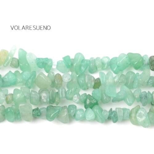 Irregular Green Aventurine Freeform Chip Gravel Natural Loose Beads 16” Pick 3-5-8-12m Spacer Beads For Bracelet Jewelry Making