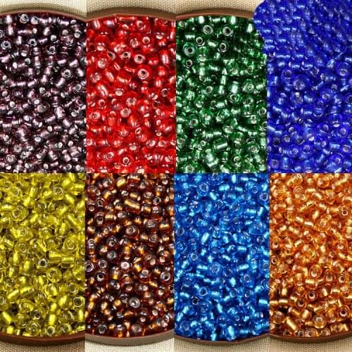 Wholesale 4mm 80g/lot Czech Glass Seed Spacer beads with inner Line Jewelry Making DIY fashion Crafts Pick 10Colors