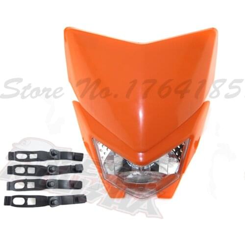 Dirt Bike head light KLX headlight off road motorcycle grimace head light lamp blue color pit bike accessories