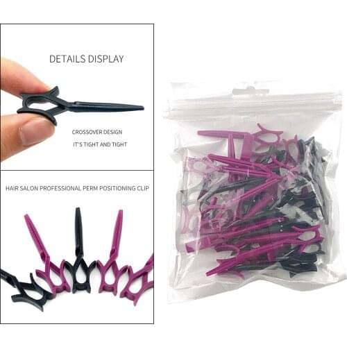 40Pcs Cross-positioning Perm Clip Plastic Hair Clip No Trace Hairdressing Hairpins Barrettes Headwear Accessories
