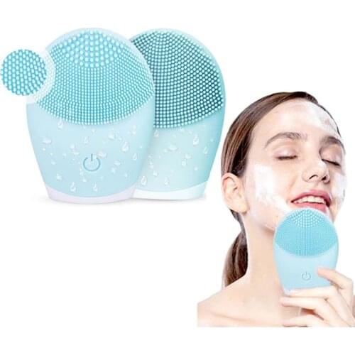 New Electric Face Cleansing Devices Silicone Facial Cleansing Brush Facial Massager Skin Cleaner Sonic Vibration Deep Pore Clean