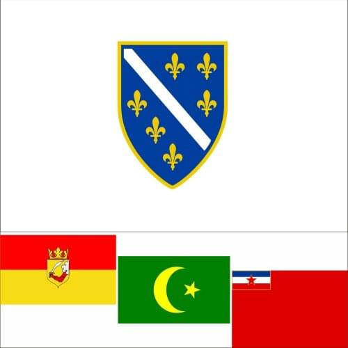 Bosnia And Herzegovina History Flag 3X5FT 90X150CM 100D Polyester