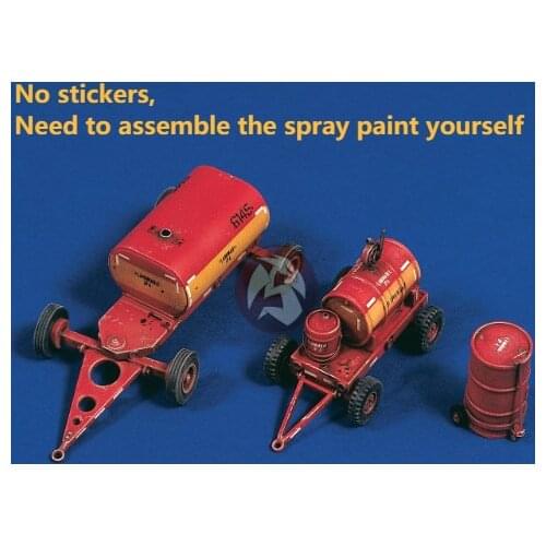 1:48 scale die-cast resin war scene model resin aircraft field service vehicle assembly model including stickers