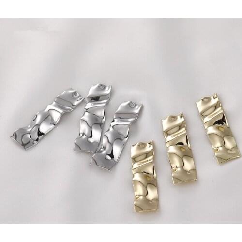 Minimum order 30pcs/lot handmade geometry rectangle shape copper floating locket charms diy jewelry earring pendant accessory