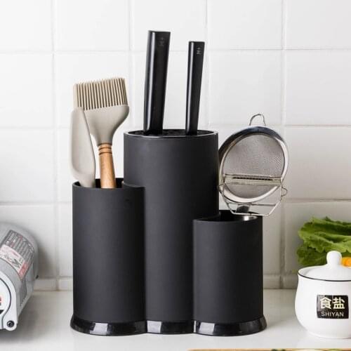 1pc Multi-Function Utensil Stand Holder Knife Block PP Flatware Drainer Storage Box Spoon Fork Kitchen Hygienic Organizer Rack