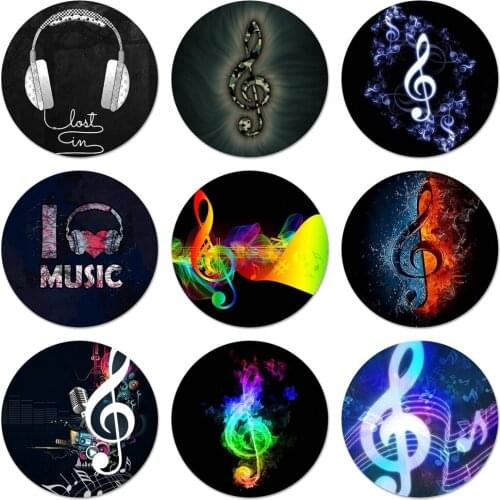 Music key and notes Icons Pins Badge Decoration Brooches Metal Badges For Backpack Decoration