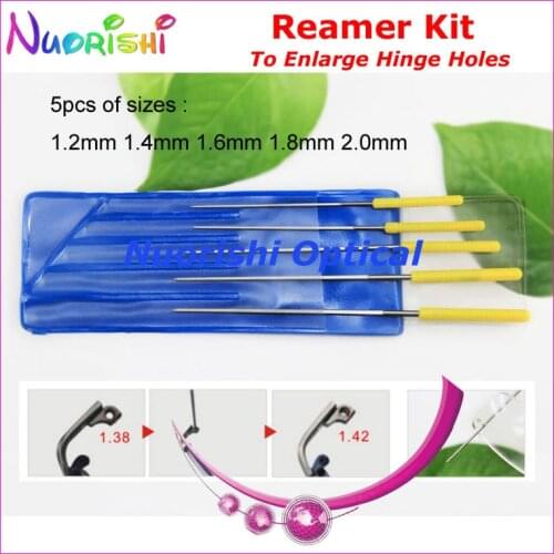 Reamer Kit Set To Enlarge Optical Frame Glasses Hinge Hole Repairing Tool Accessories A69 Free Shipping