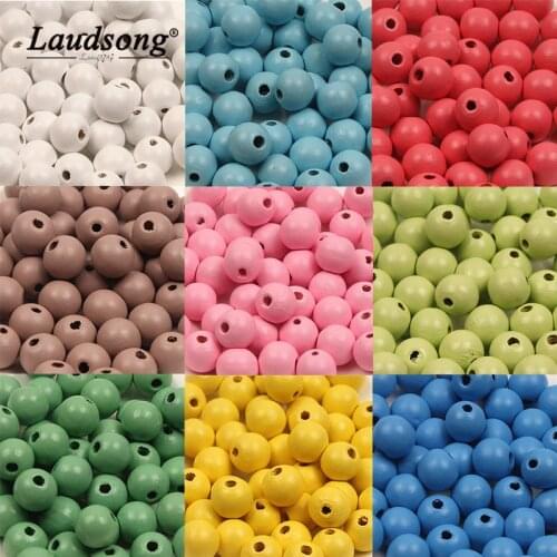 Natural Wood Beads Round 8 10 12mm Loose Spacer Beads For Jewelry Necklace Bracelet Making DIY Supplies Accessories