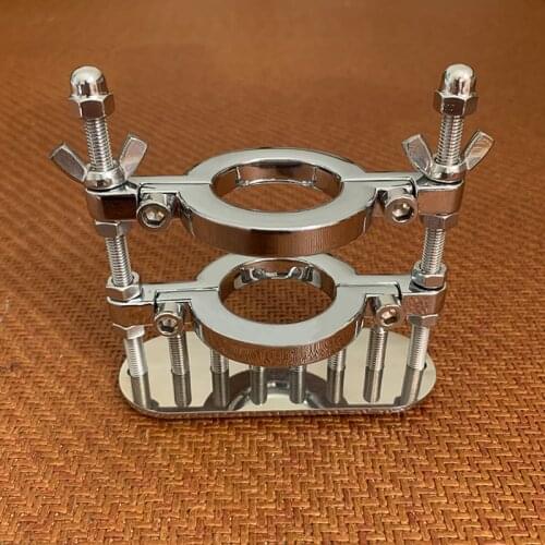 Stainless Steel Scrotum Bondage Spiked Double Rings Ball Smasher Crusher Penis Crusher BDSM Ball Stretcher Scrotal Fixture 18