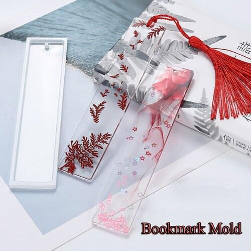 Rectangle Silicone Bookmark Mold DIY Bookmark Mould Making Epoxy Resin Jewelry DIY Craft Silicone Transparent Mold
