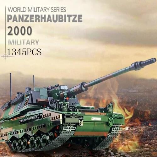 World war military Panzerhaubitze 2000 Self propelled howitzers batisbricks building block ww2 assemble model brick toys