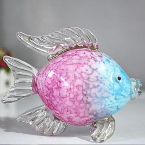 Glass glaze on the mouth fish crafts display Nordic home creative modern simple fashion to ward off evil fortune decoration