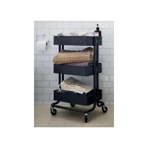 Carts. Multilayer metal receive a shelf in the kitchen