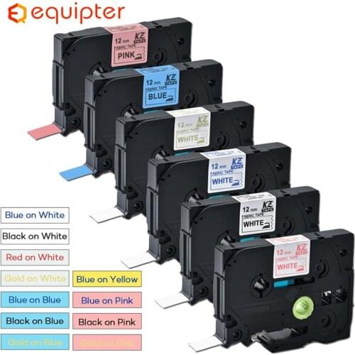 TZe-FA3 tz FA3 tze FA3 tz-FA3 tzFA3 tzeFA3 SE2 Fabric Blue on White IRON tapes for brother label printers