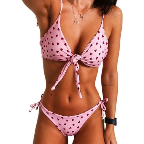 Women Floral Bikini Bandage Push-up Triangle Swimwear Bathing Padded Bra Bikini Set Beachwear Swimsuit Swim Suit Trikini
