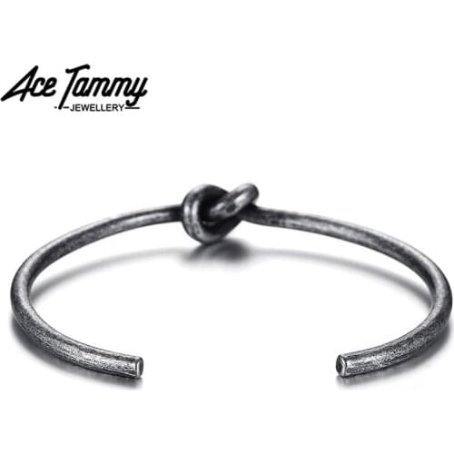 Gold/Silver/Ancient Silver Knot Cuff Bracelet Bangle Bracelet For Men & Women Stainless Steel Bracelets Bangles Jewelry