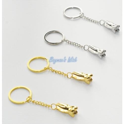 Dental Lab Molar Shaped Tooth Keychain 4Pcs Dentist Novelty Dental Clinic Giftt