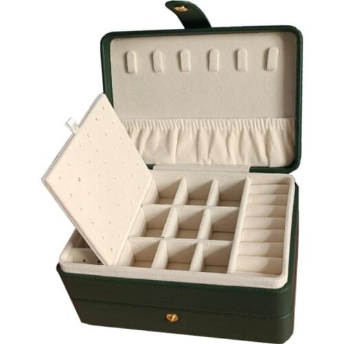 Processing inventory snapping up 2020 Leather and velvet jewelry box hot selling last price factory good quality