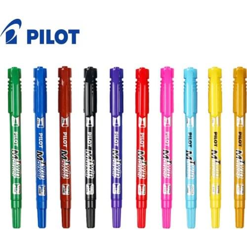3 Pcs PILOT Double-head Highlighter For Marking Multi-function Watercolor Highlighter Drawing Student Stationery SCA-TM