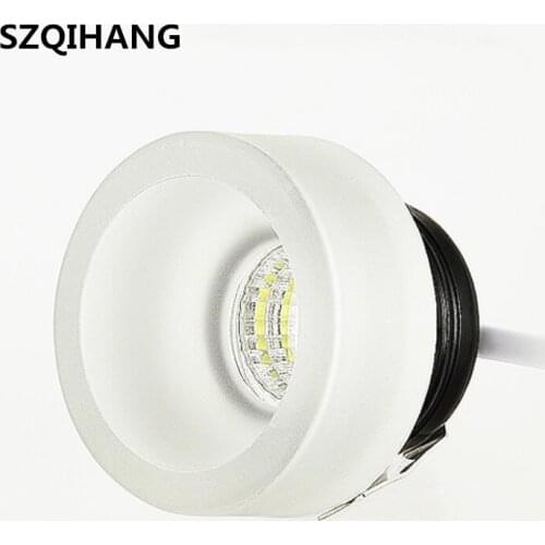 5W COB Mini Spot Recessed Dimmable Down Lamp Acrylic+Aluminum for Cabinet 110V 220V Home Lights Showcase Light