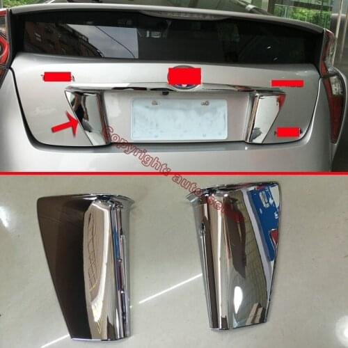 ABS Chrome Rear Trunk Lid side Cover Trim For Toyota Prius 2016 2017